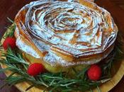 Pastel pasta filo crema