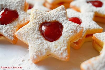 GALLETAS DE ESTRELLITAS CON MERMELADA