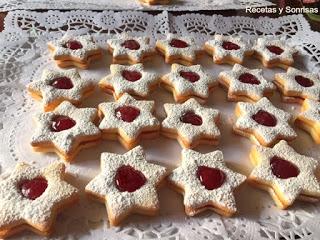 GALLETAS DE ESTRELLITAS CON MERMELADA