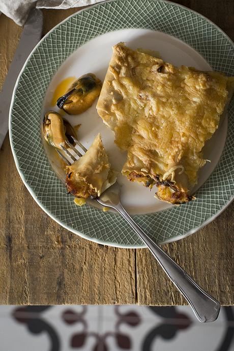 CANELONES DE MERLUZA Y MEJILLONES