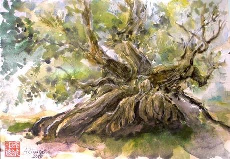 Árboles de diciembre. Paleta.