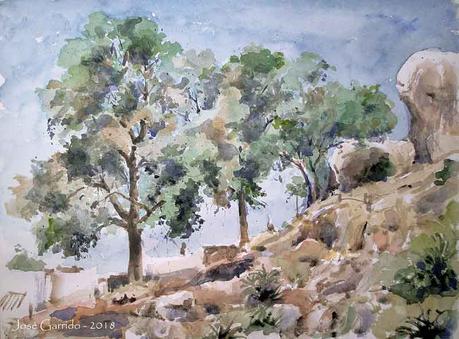 Árboles de diciembre. Paleta.