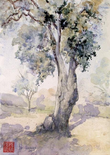 Árboles de diciembre. Paleta.