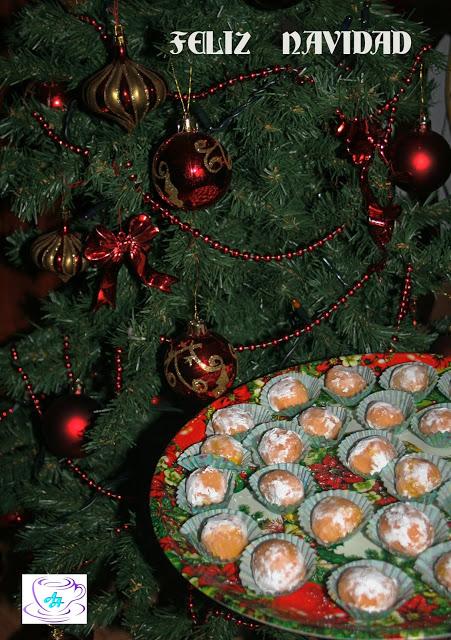 trufas, naranja, chocolate blanco,navidad