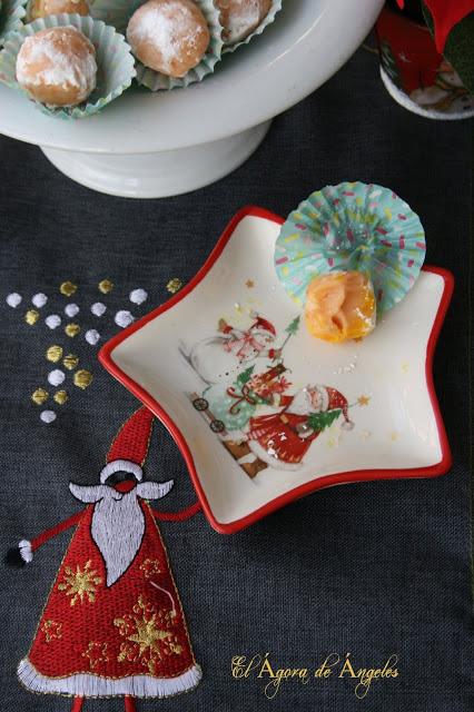 trufas, naranja,chocolate blanco,navidad