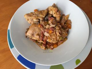 POLLO EN SALSA CON BACON EN OLLA GM