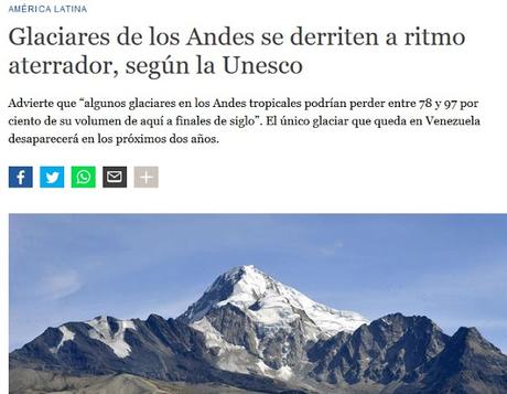 SOS EN LOS GLACIARES DE LOS ANDES SOS EN LOS GLACIARES DE LOS ANDES