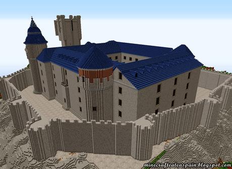 Réplica Minecraft del Castillo de Simancas, Valladolid, España.