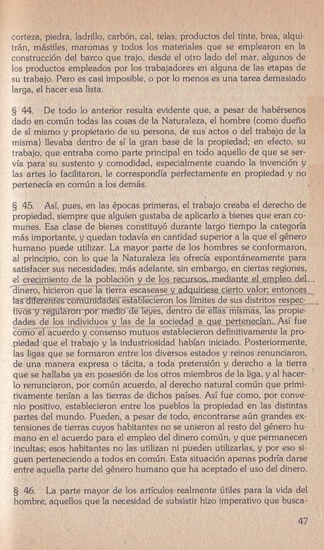 LOCKE, TEXTOS SOBRE LA PROPIEDAD PRIVADA