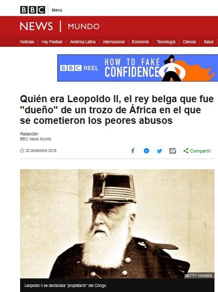 LA BRUTAL EXPLOTACIÓN IMPERIALISTA DEL CONGO POR EL REY BELGA LEOPOLDO II
