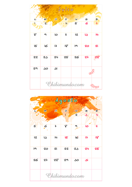 Regalo: calendario 2019 de Chibimundo