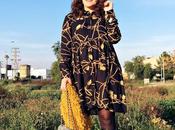 Vestido camisero estampado cadenas