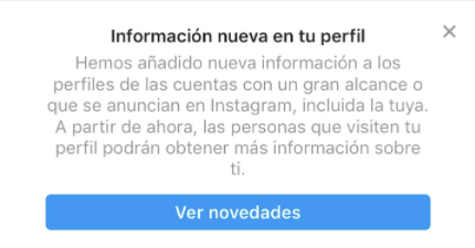 Los perfiles influyentes de Instagram mostrarán información adicional