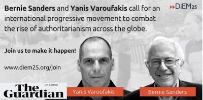 Bernie Sanders y Yanis Varoufakis contra la ultra-derecha. Bernie Sanders y Yanis Varoufakis contra la ultra-derecha.