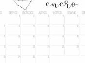 Imprimible: Calendario enero 2019