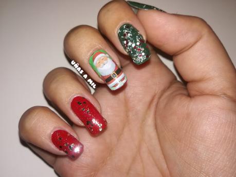 Diseño de uñas para Navidad: Papa Noel