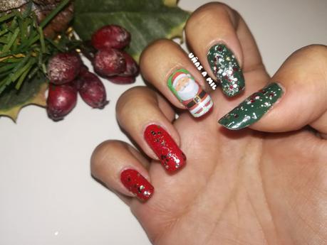 Diseño de uñas para Navidad: Papa Noel