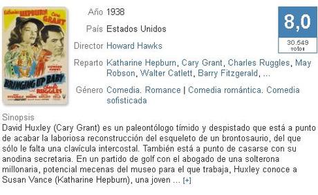 LA FIERA DE MI NIÑA (Howard Hawks 1938)