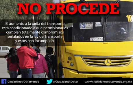 Gobierno de Carreras prepara aumento a tarifas del transporte urbano