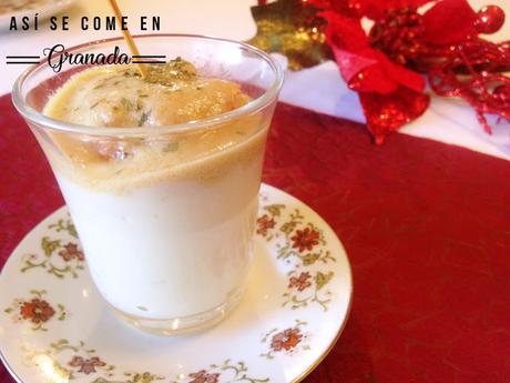 Aperitivos de gambón con salsa de cava