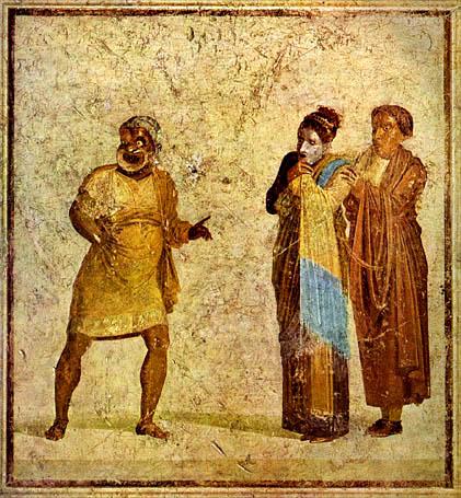 Atellana et Mimus, actores cómicos del teatro de la antigua Roma