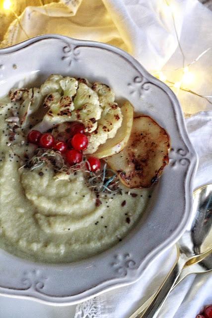 Crema de coliflor y pera al cava . Receta sin lactosa