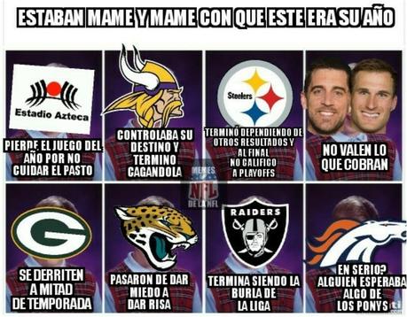 Los mejores memes NFL de la semana 17 – Temporada 2018