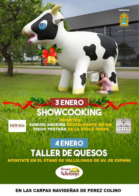 Taller de queso y ‘showcooking’ en el mercado navideño de Pérez Colino en Ponferrada