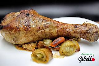 Muslos de pavo al horno