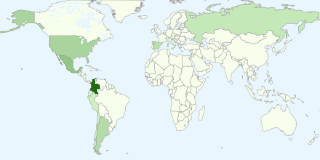 Gráfico de los países más populares entre los lectores del blog