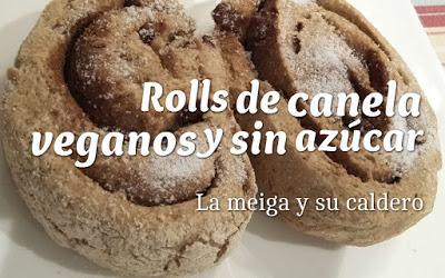 Rolls de canela veganos y sin azúcar Rolls de canela veganos y sin azúcar
