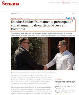 EE.UU. profundamente preocupado por aumento de cultivos de coca en Colombia [+ portadas]