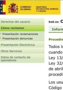 como reclamar a las compañias telefonicas y de ADSL