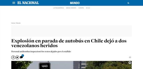 Principales medios trasandinos hablan sobre el atentado terrorista en Santiago