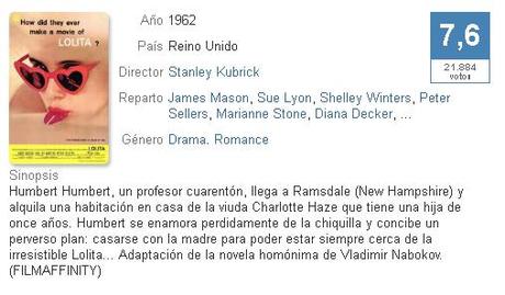 LOLITA (Stanley Kubrick 1962) V.O.S.E. - castellano