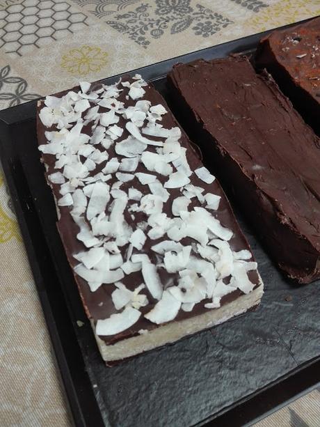 TURRÓN DE COCO Y CHOCOLATE(sin azúcar)