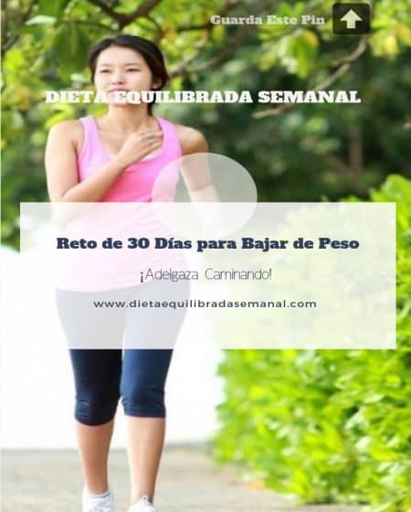 Reto de 30 días para bajar de peso caminando