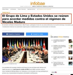 La mentira, principal arma de guerra del Grupo de Lima