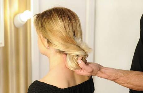 Moño bajo paso a paso