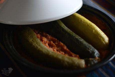 Calabacines rellenos de arroz y carne picada en olla tajine tererecetas 01