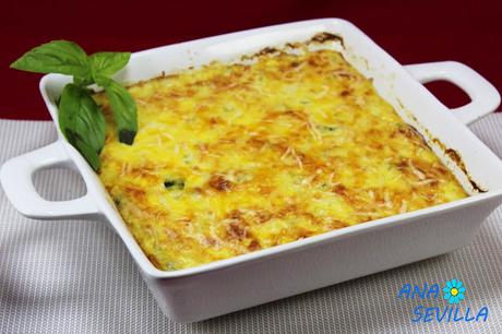 Gratinado de puerro y calabacín fuente Thermomix