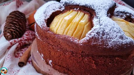 Tarta de manzanas y chocolate