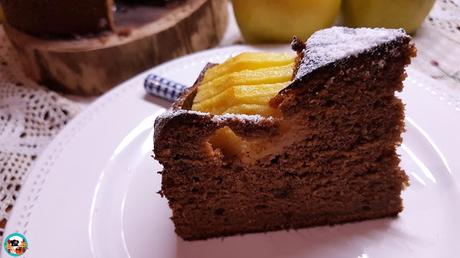 Tarta de manzanas y chocolate