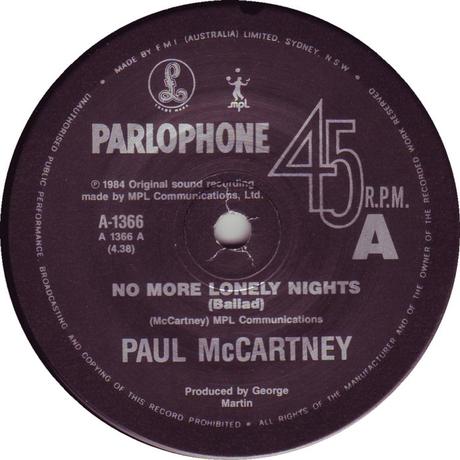 Paul McCartney. “No More Lonely Nights”