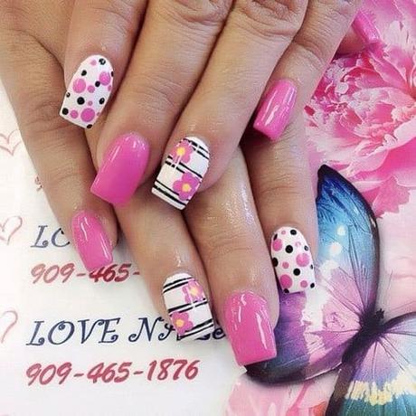 10+ Nails art rosa