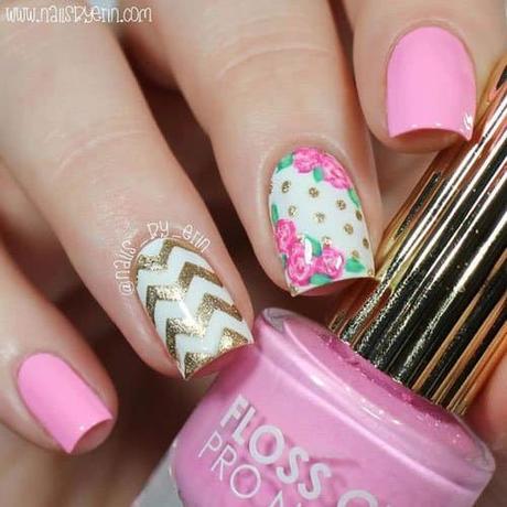 10+ Nails art rosa