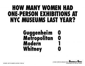 Guerrilla Girls: ¿Qué pasa con las mujeres en el mundo del arte?