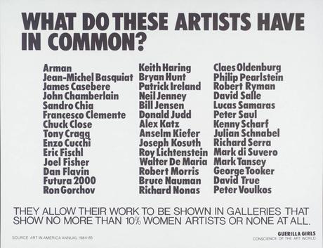 What Do These Artists Have In Common? 1985 by Guerrilla Girls