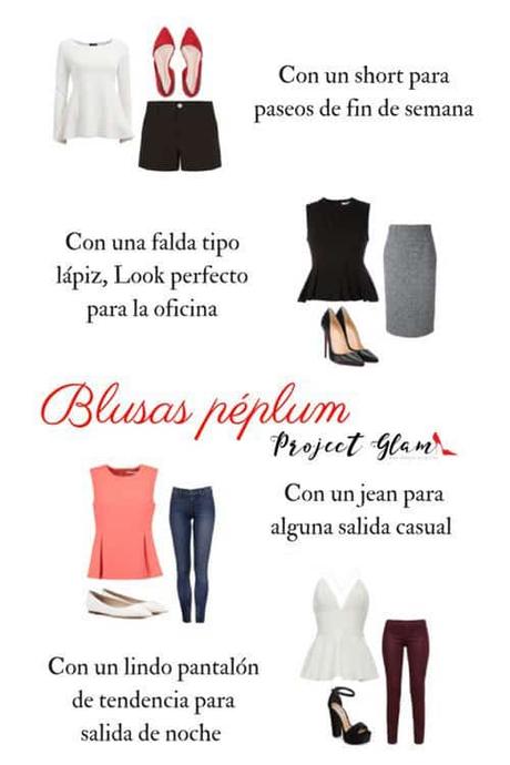 Blusas peplum según el tipo de cuerpo