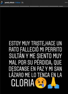 Yomil se encuentra de luto tras la muerte de un ser querido Yomil se encuentra de luto tras la muerte de un ser querido